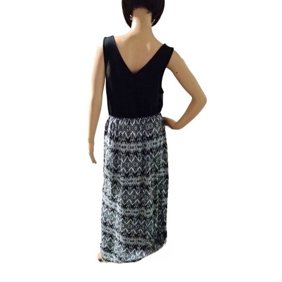 Faded Glory Double V-Neck Sleeveless Side Split Maxi Dress Size XL (16-18) - Picture 6 of 7